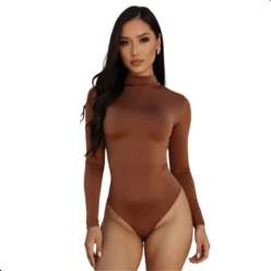 Body Gola Alta Manga Longa Segunda Pele